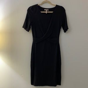 Black Pepperberry Faux Wrap Dress - 12